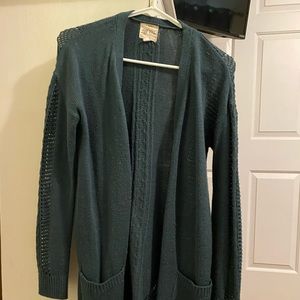 Teal sweater. Long sleeve. Long length. Small.